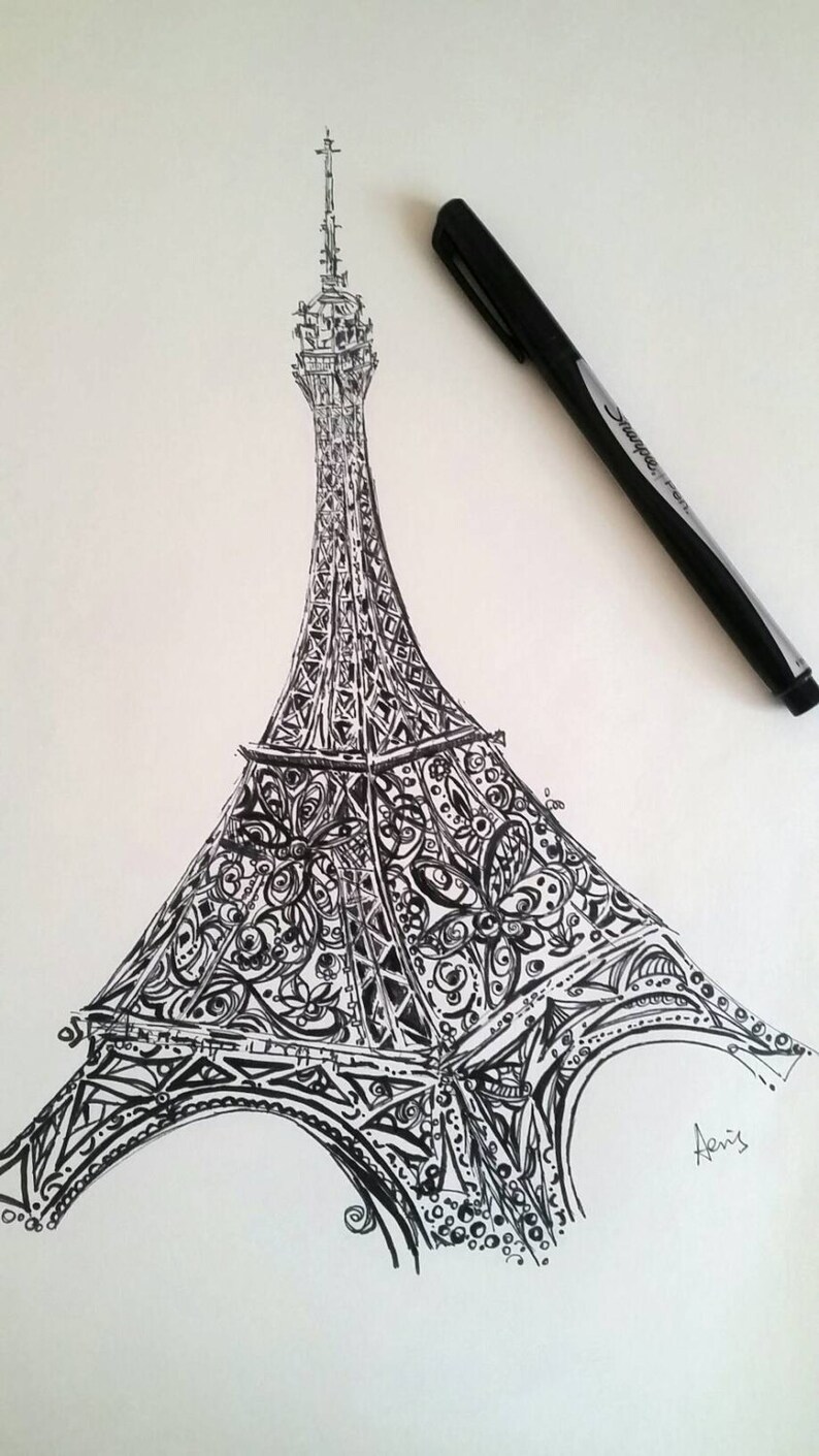 Eiffel Tower Printable Coloring Page Printable Adult ...