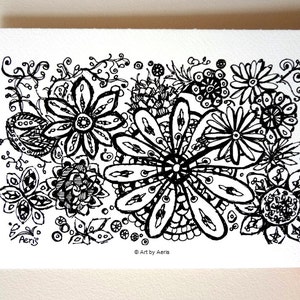 Mandala Healing Art Manadala Flower Print Nursery Mandala Print Healing Pattern Drawing Hand Cut Watercolor Paper image 1