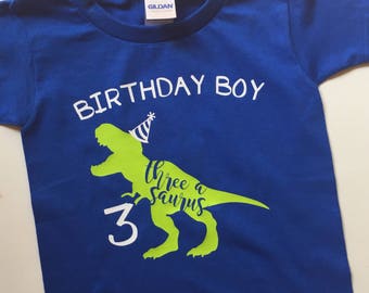 Dinosaur birthday t-shirt, toddler dinosaur birthday party shirt, child dinosaur party shirt, t-rex shirt, two rex shirt, trex birthday