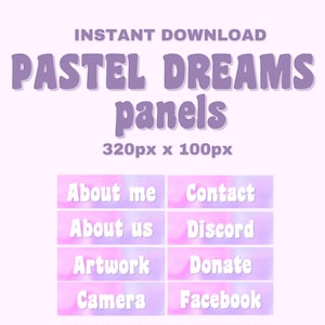PASTEL DREAMS 34 panels for streaming on Twitch