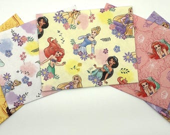 Disney Princess Ariel, Jasmine, Snow White, Belle, Cinderella Gift Card Holders, Thank You Notes Mini Envelopes