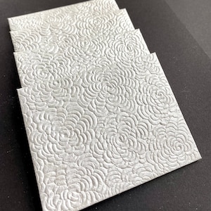 Embossed Brocade Rose Mini Envelopes: Gift Card, RSVP, Set of 4