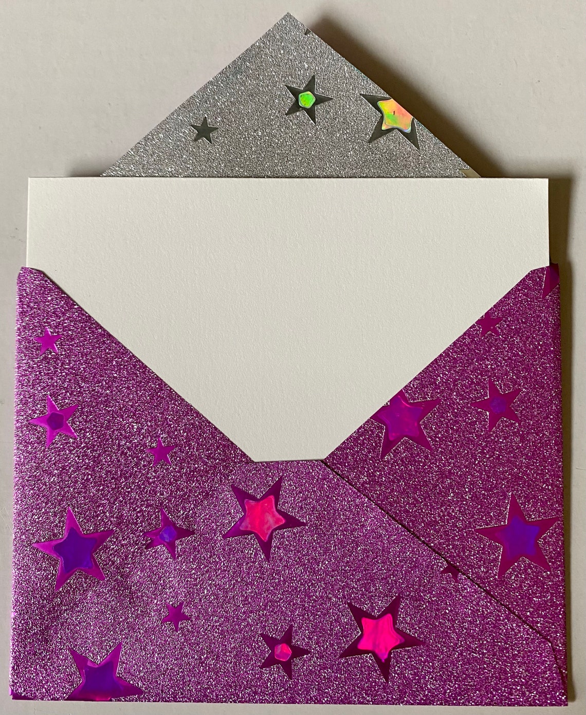 Glitter Sparkle Stars Envelopes Shiny Sparkly Gift Present Etsy
