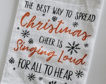 Christmas Cheer Tea Towel - Buddy the Elf, Christmas Decoration, Christmas Tea Towels, Teacher Gift, Cotton Towel