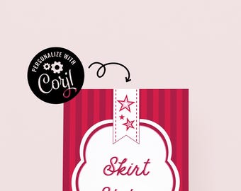 American Girl Birthday Party Station Signs: Red, Pink, & White Star Decor (5x7 Digital File)