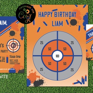 Nerf Target Game Template Nerf War Birthday Party Nerf Game - Etsy