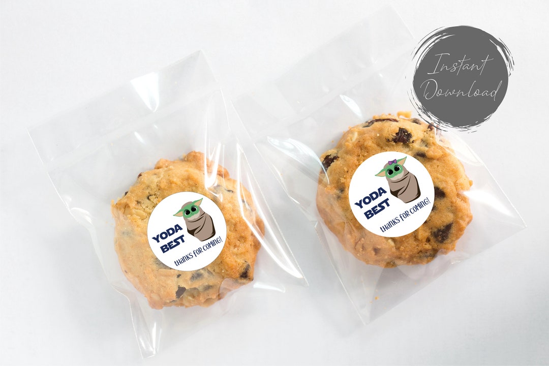 GIRL Baby Yoda Shower Favor Tags, Baby Girl Yoda Stickers, Star Wars Shower Favors, Baby Girl