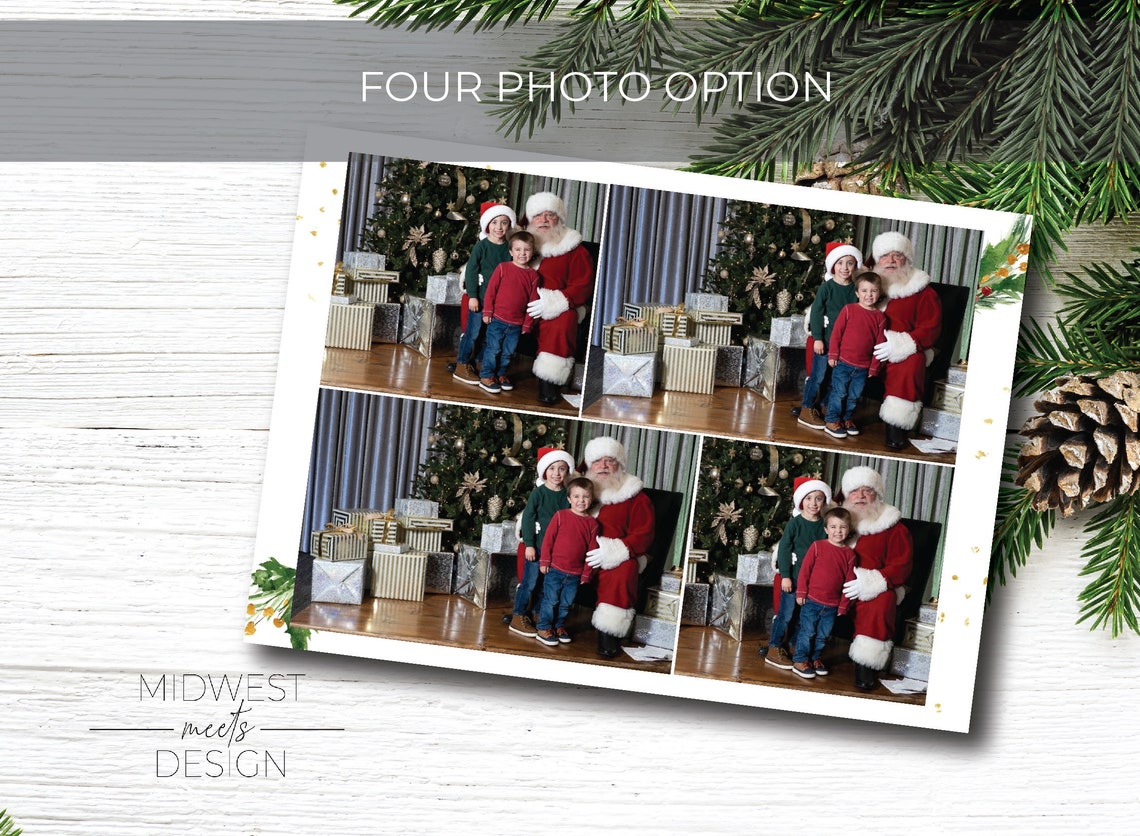 Christmas Card Template Photo Card 5x7 DIY Printable - Etsy