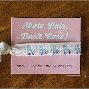 Roller skate Birthday Favor Template, Skate Party, Girls Birthday Party, Retro Roller Skate Thank You - Digital Download