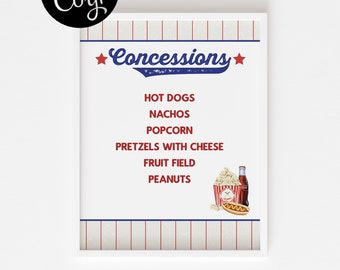 Baseball Menu, Editable Rookie of the Year Menu, Baseball Birthday Menu, First Birthday, Boy Birthday - Digital Download