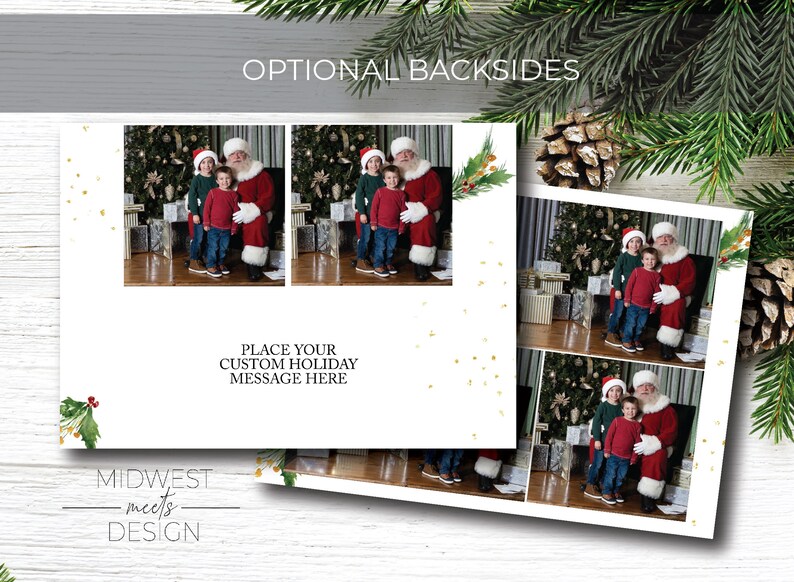 Christmas Card Template Photo Card 5x7 DIY Printable - Etsy