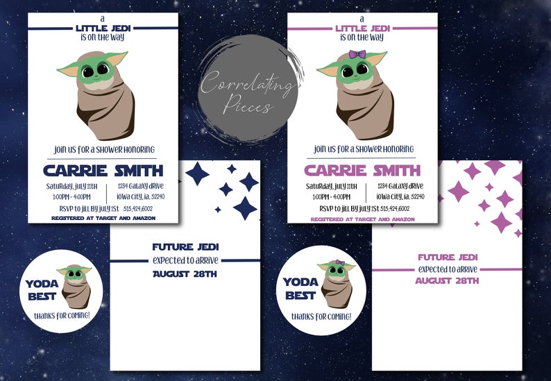 BOY Baby Yoda Shower Favor Tags Baby Yoda Stickers Star Wars Etsy