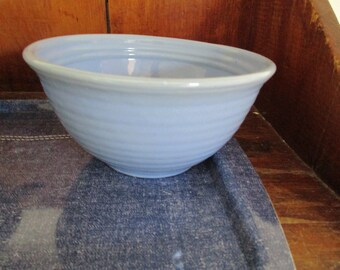 Flea Market Find Vintage Light Blue BAUER BOWL  Nice Condition Signs of age and use Start your Collection Today !