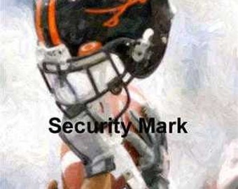 Rare University of Virginia UVA Cavaliers Football Art