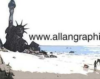 Rare Statue of Liberty Planet of the Apes Art Print