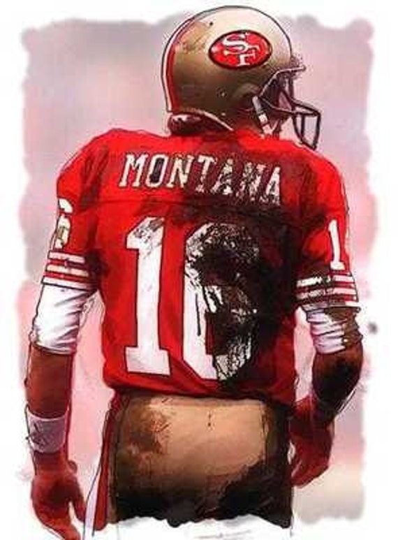 Joe Montana San Francisco 49ers Jersey Art Mixed Media by Joe