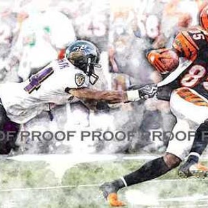 Nuovo Chad Ochocinco Cincinnati Bengals arte LE 50 12 x 18