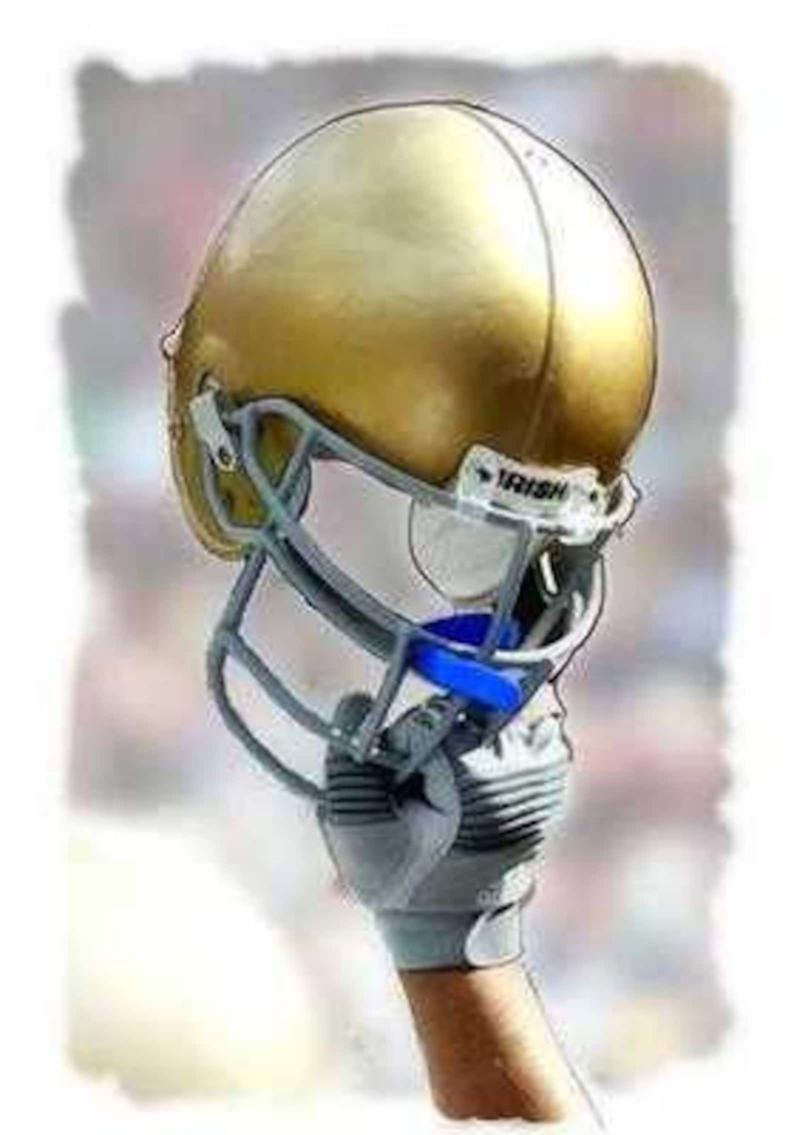 Rare Notre Dame Fighting Irish Helmet Art Print Only 50 - Etsy