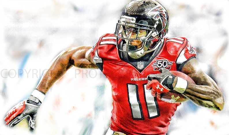 Julio Jones Atlanta Falcons Art Print Signed and Numbered by the artist! Limited to only 50 prints New /& Rare