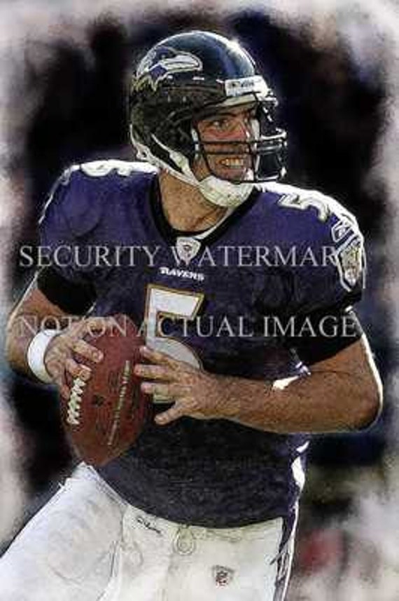 New Joe Flacco Baltimore Ravens Art Lithograph Only 50