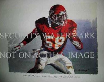 Derrick Thomas Kansas City Chiefs Ltd Corning Print LE
