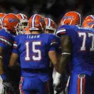 Florida Gators Tim Tebow Huddle LE Art Print only 50 av