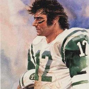 Joe Namath New York Jets Corning Print