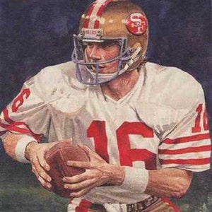 Joe Montana 49ers Super Bowl Corning Print LE 12x14