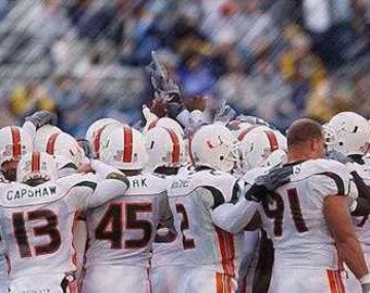 Universiteit van Miami Hurricanes Football Art Print