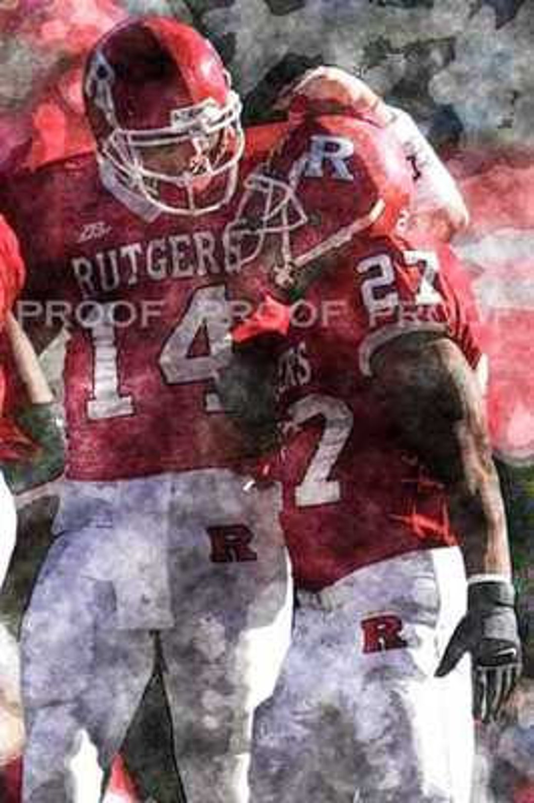 Ray Rice Rutguers Rutgers Ray Rice acuarela arte Prnt 12 x 18 50 LE suma - Etsy España