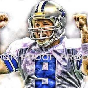 Seltene Tony Romo Dallas Cowboys Kunstdruck sn nur 50 Bild 1