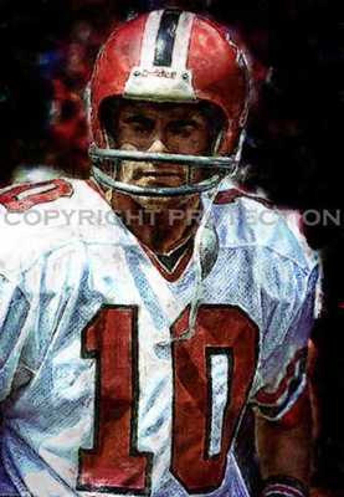 Rare Steve Bartkowski Falcons Art Print sn only 50 | Etsy