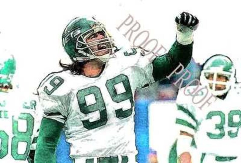 Mark Gastineau New York Jets Rare Art 12x18 LE 50 image 1