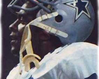 Tony Dorsett Dallas Cowboys Zeldzame Kunst Print