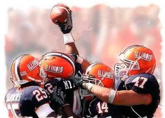 Fighting Illini Illinois Football Rose Bowl Art Print