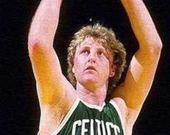 Großer Larry Bird Boston Celtics Art Lithografie, Selten