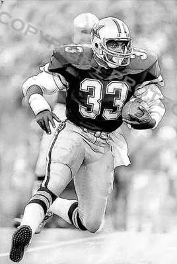 Tony Dorsett Cowboys Art Illus Print 12x18 LE of 50 - Etsy