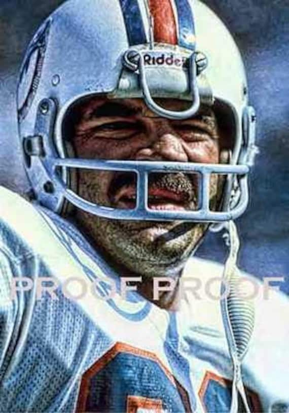 Rare Larry Csonka Dolphins Art Print 12x18 LE of 50 - Etsy