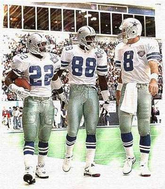 Trio Dallas Cowboys Art Print, Aikman, Irvin, Smith