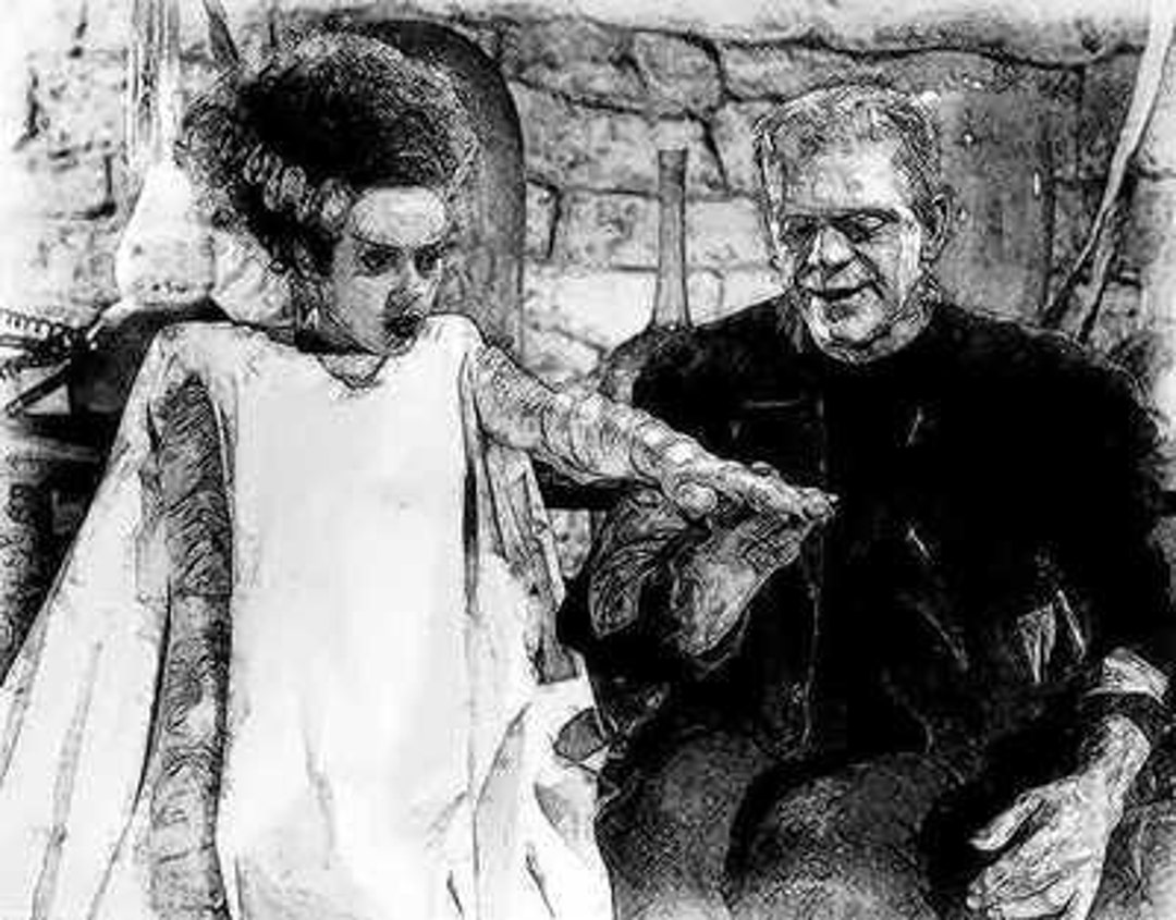 Rare Bride Frankenstein Boris Karloff Art Print LE 50 - Etsy