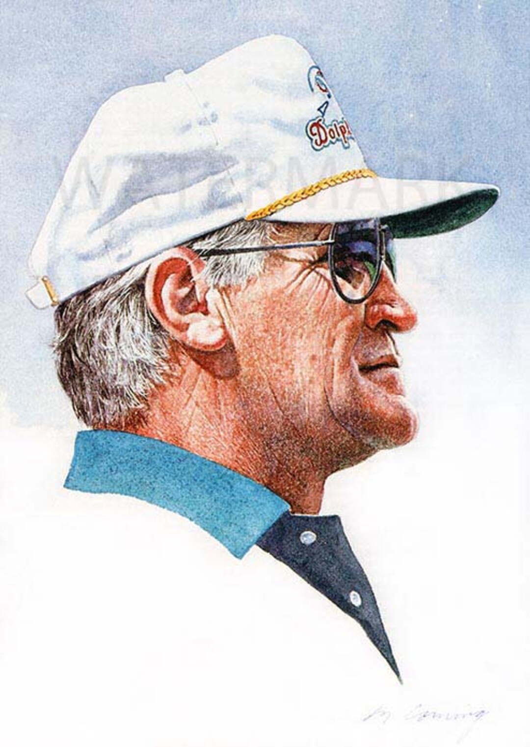 Great Don Shula Miami Dolphins Rare Art Lithograph Limited Great Don Shula Miami Dolphins Rare Art Lithograph Limited