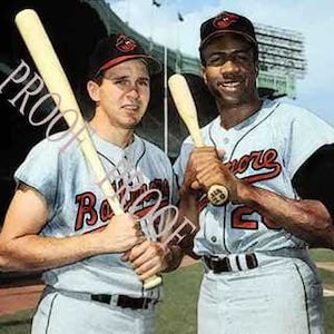 Rare Brooks Frank Robinson Orioles Art LE 50 huge 12x18