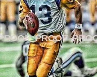 Rare Kurt Warner St. Louis Rams Art Prt sn, only 50