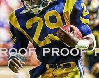 New Eric Dickerson Los Angeles Rams Art Print 12x18 LE