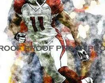 New Larry Fitzgerald Arizona Cardinals Art LE 50 12x18