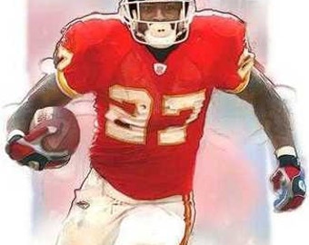 New Larry Johnson Penn State Kansas City Chiefs Art Prt