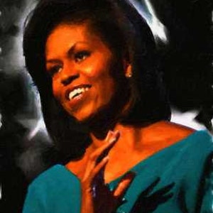 Great Michelle Obama First Lady Art Print 12x18 LE 50