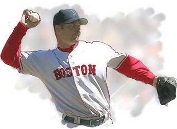 New Red Sox Tim Wakefield Rare Art Lithograph Print