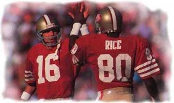 Joe Montana Jerry Rice S.F. 49ers Art Print - Etsy