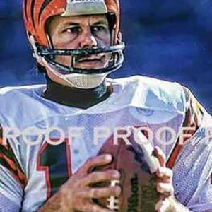 Raro Ken Anderson Bengals Print Art 12 x 18 LE 50